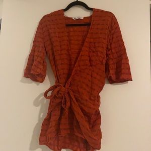 Zara dress/coverup, size xs, red plaid